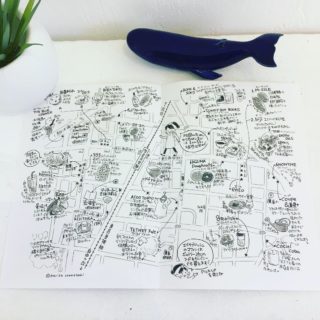 学芸大学駅のイラスト地図おさんぽマップ