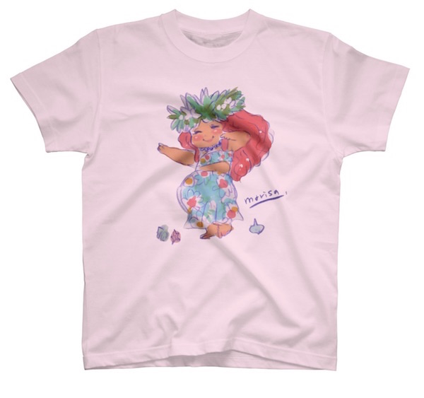 フラダンスのイラストtシャツ3種 小さいsから大きいxxlサイズまであります Marisa Hanasaki Illustration